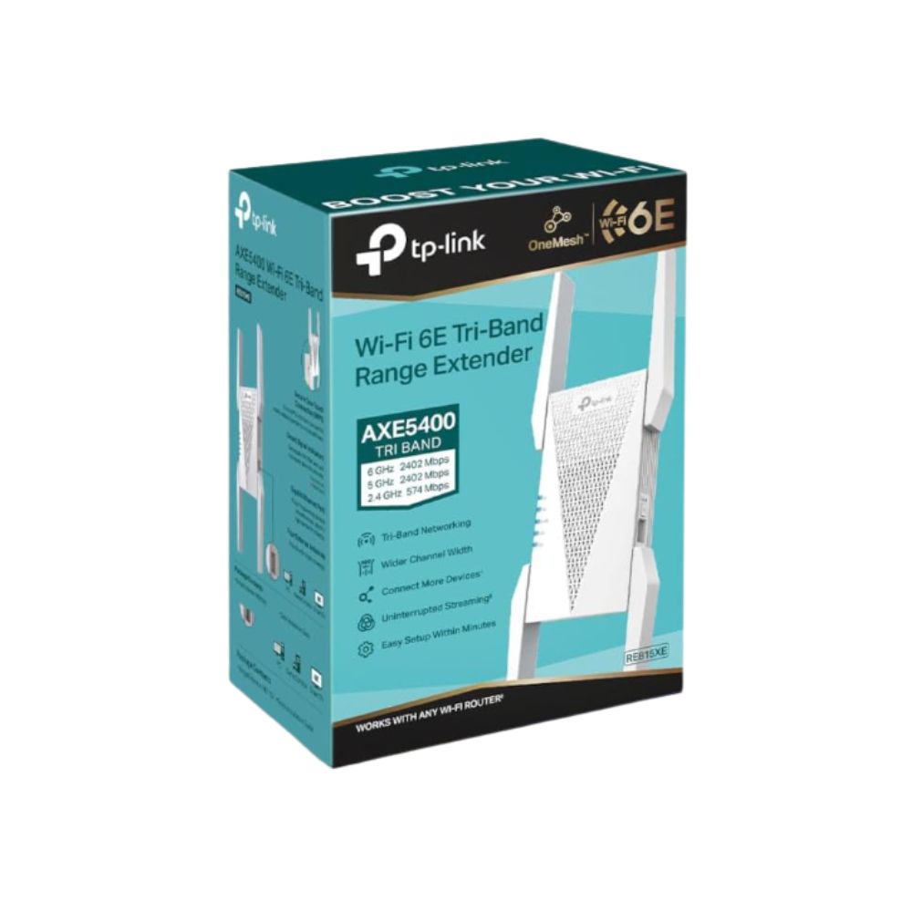 Tp-Link RE815XE AXE5400Mbps Tri-Band Mesh WiFi 6E Range Extender Tp-Link RE815XE AXE5400Mbps Tri-Band Mesh WiFi 6E Range Extender